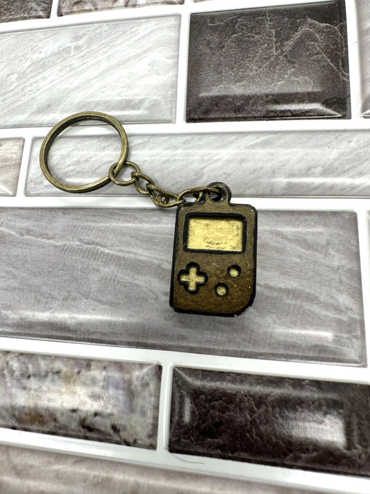 Bronze and Gold Gamer Keychain