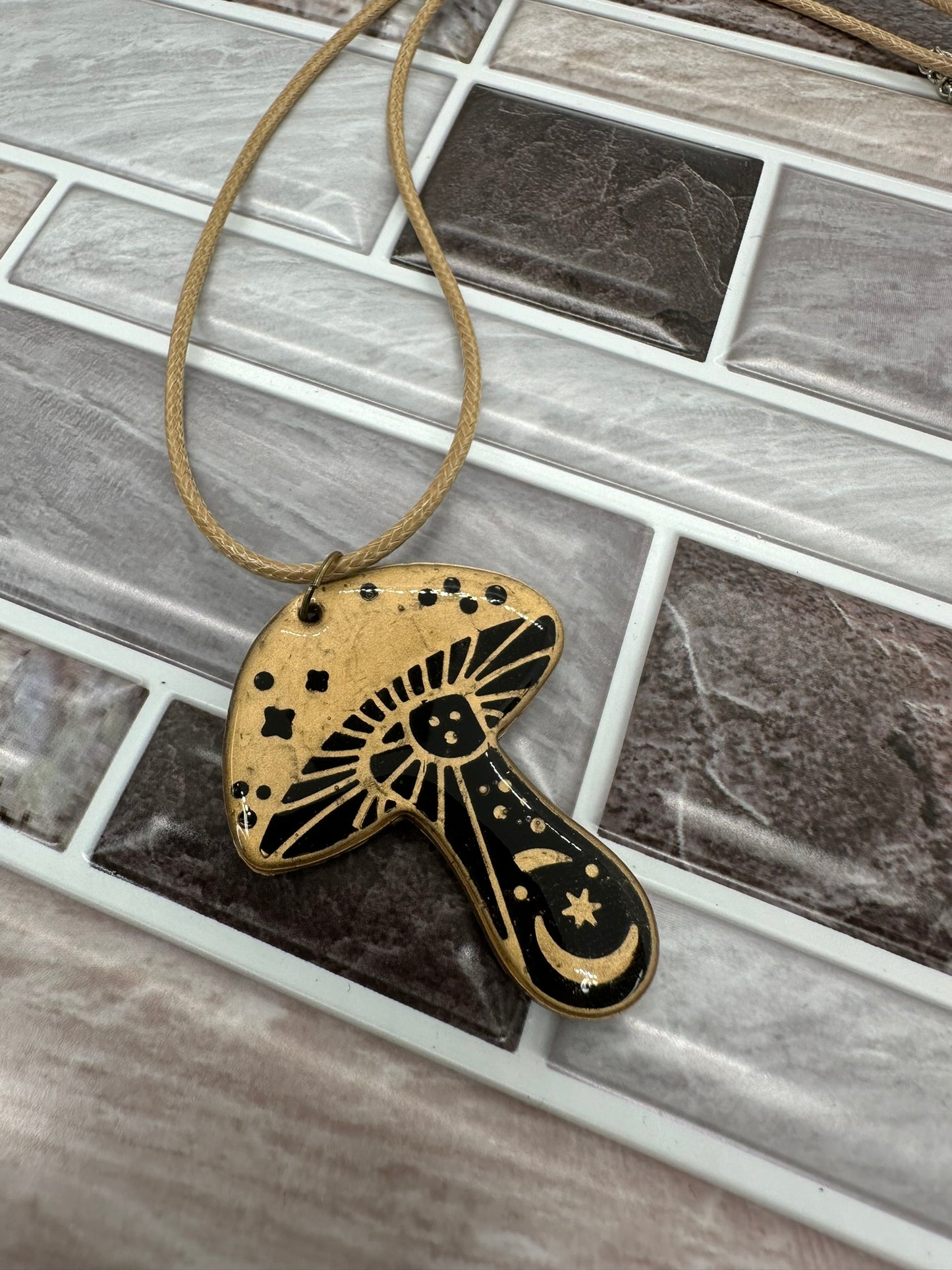 Magical Mushroom Resin Necklace