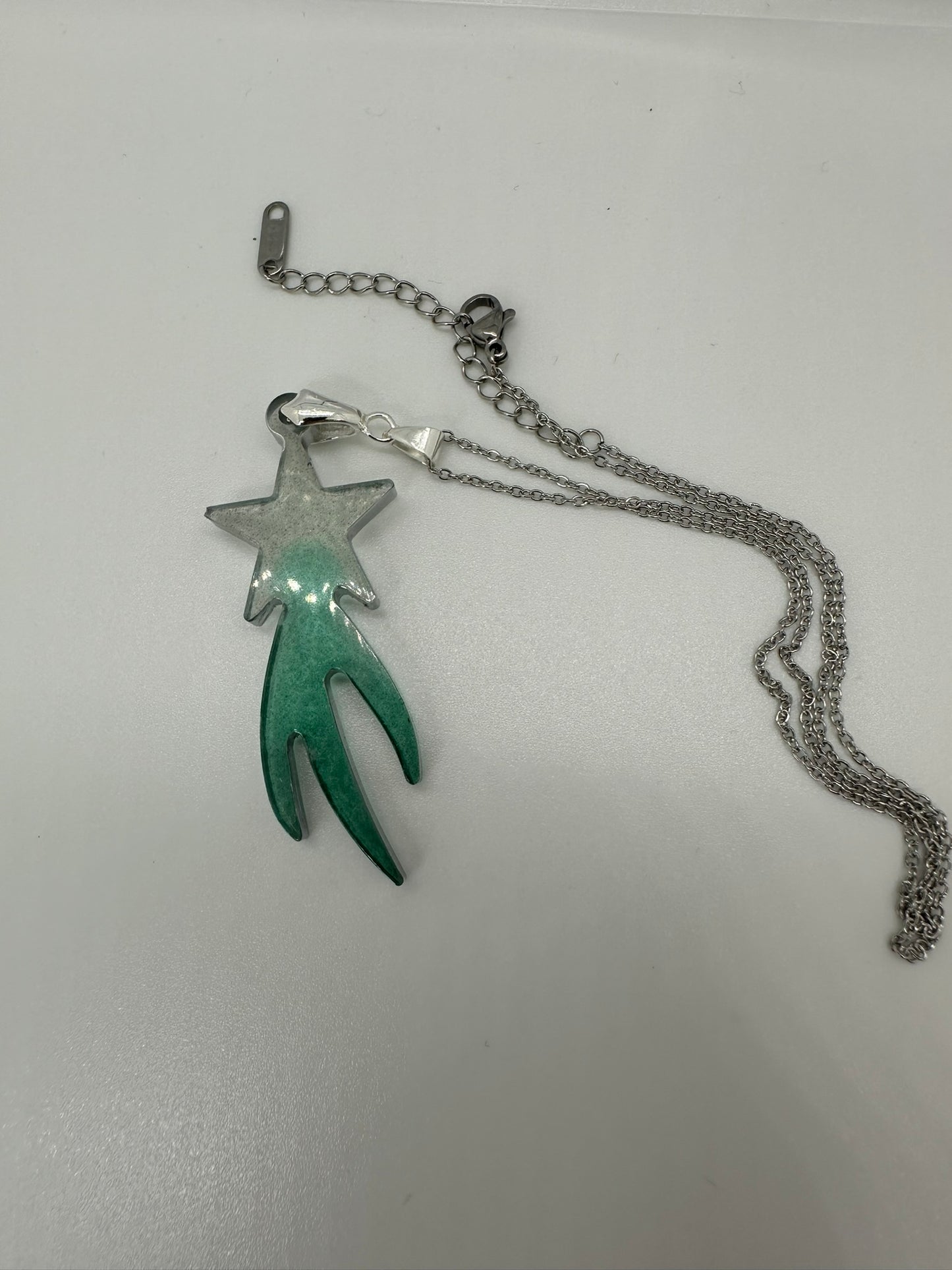 Celestial Shooting Star Resin Pendant