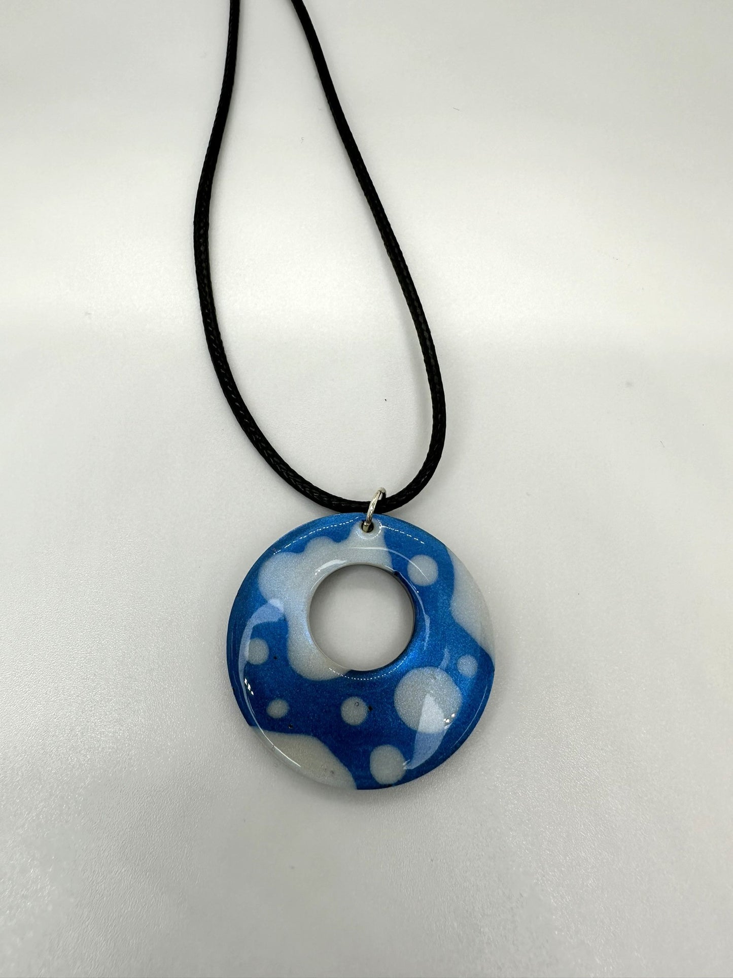 Chameleon Blues Resin Necklace