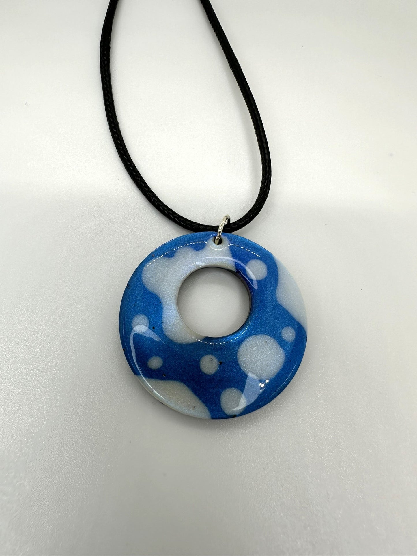 Chameleon Blues Resin Necklace