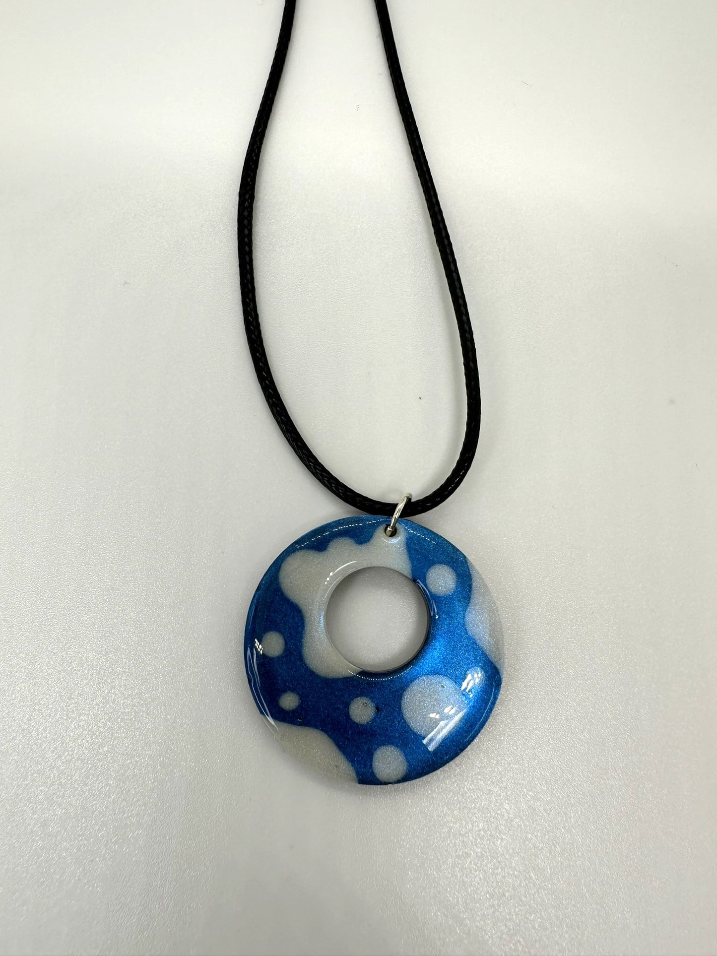 Chameleon Blues Resin Necklace