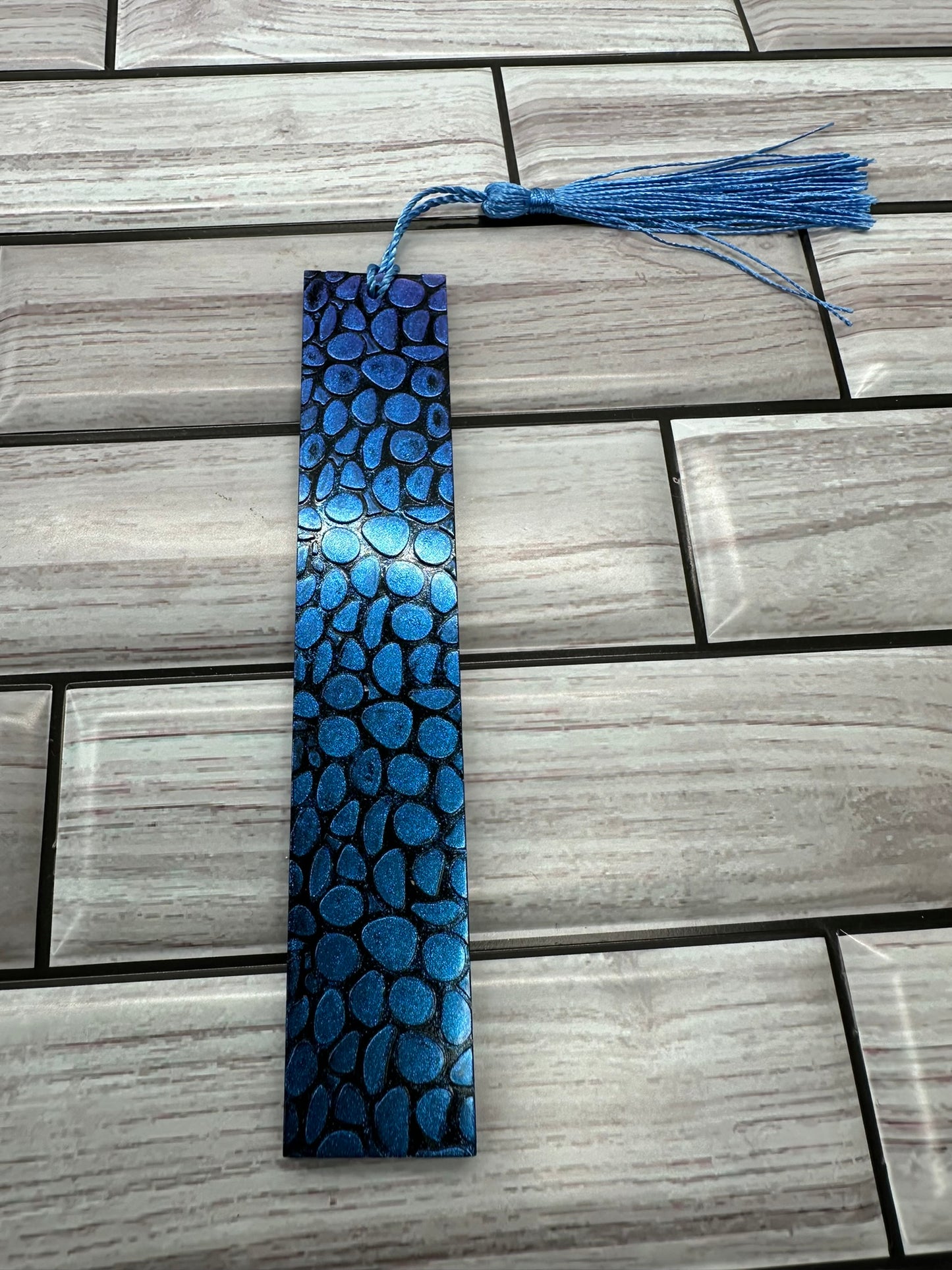 Shimmering Waves Resin Bookmark