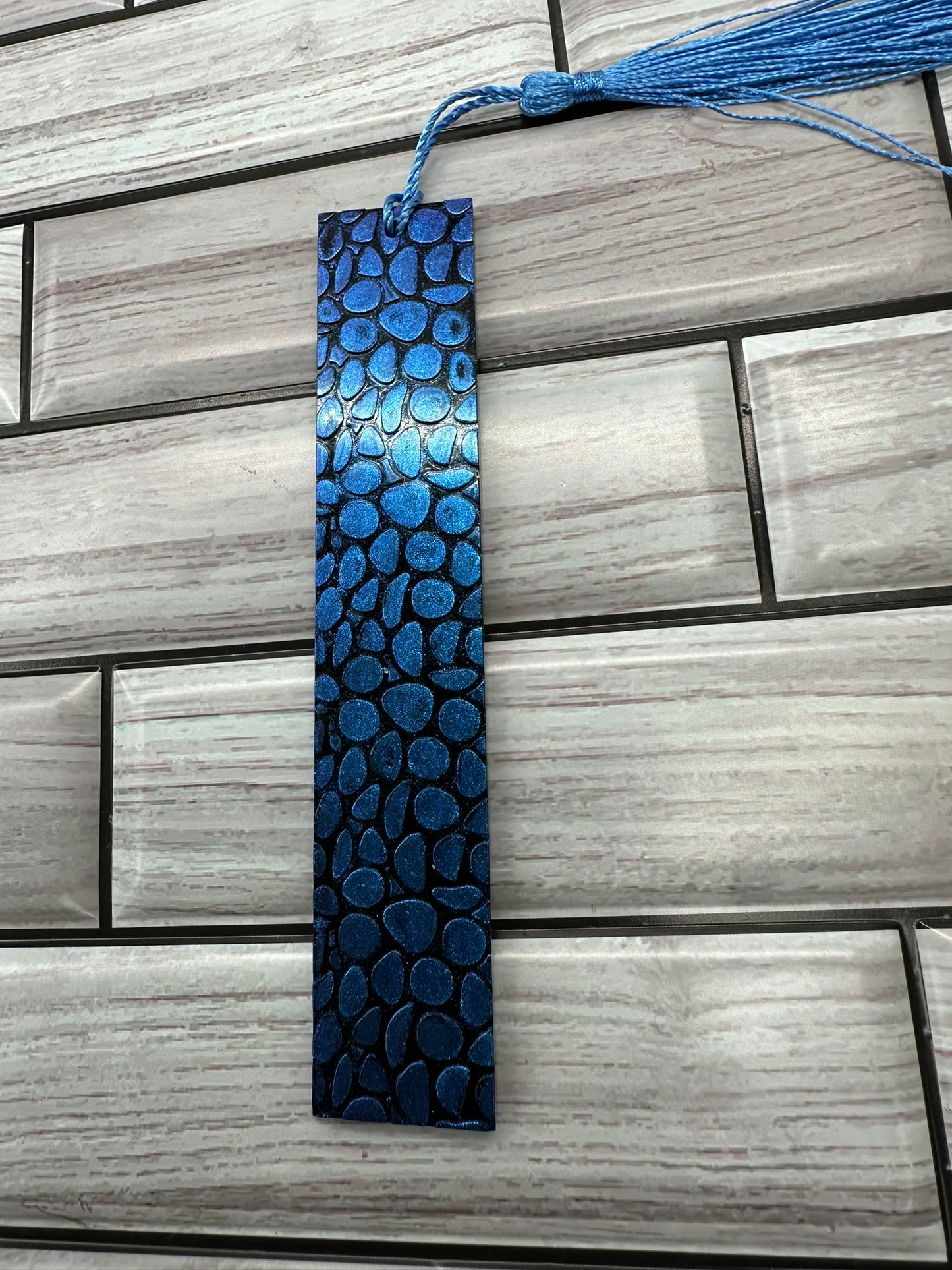 Shimmering Waves Resin Bookmark