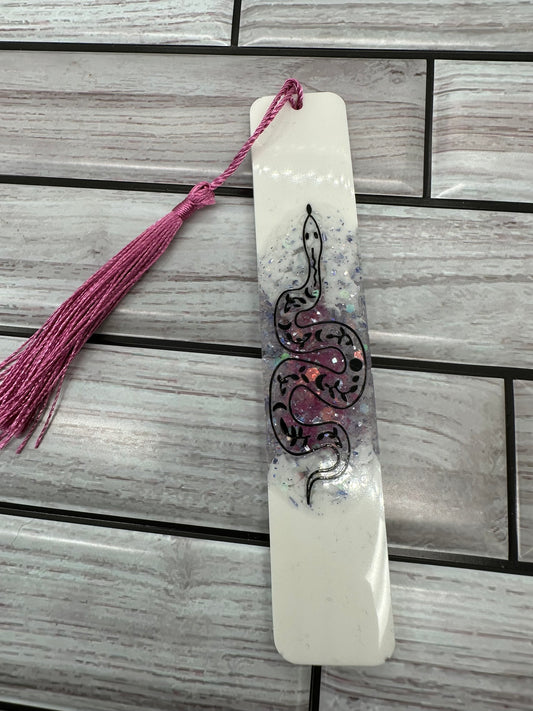 Enchanted Snake Resin Bookmark with Tassel