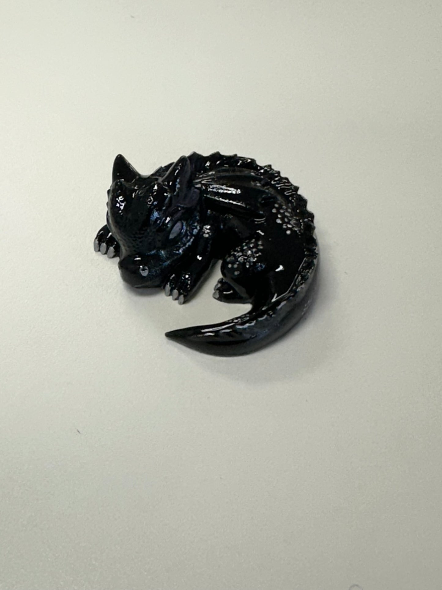 Midnight Dreamer Resin Dragon Sculpture