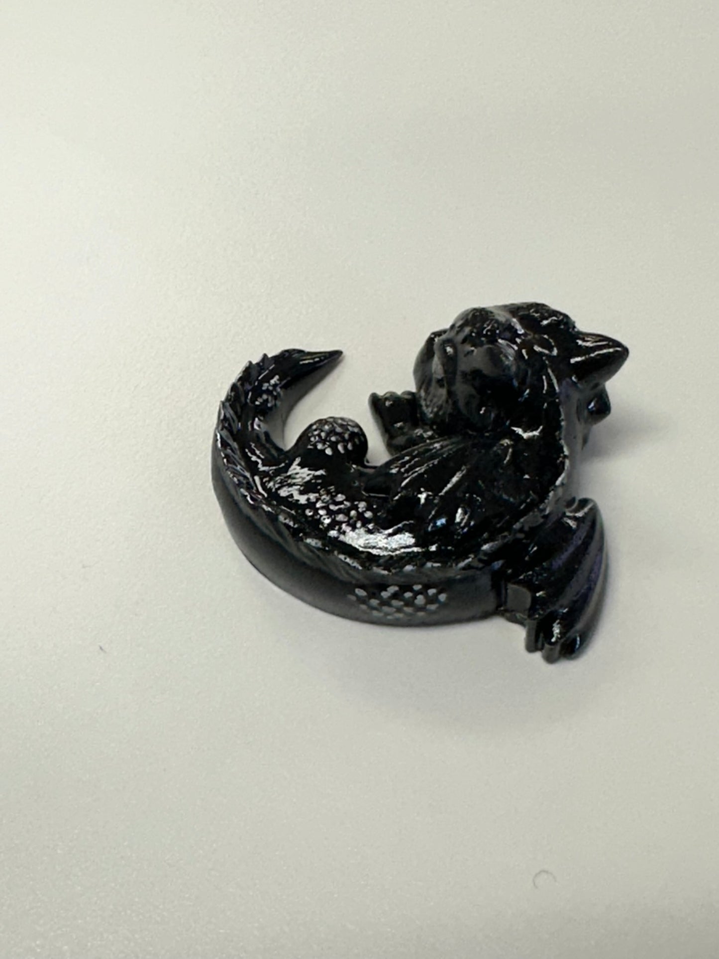 Midnight Dreamer Resin Dragon Sculpture