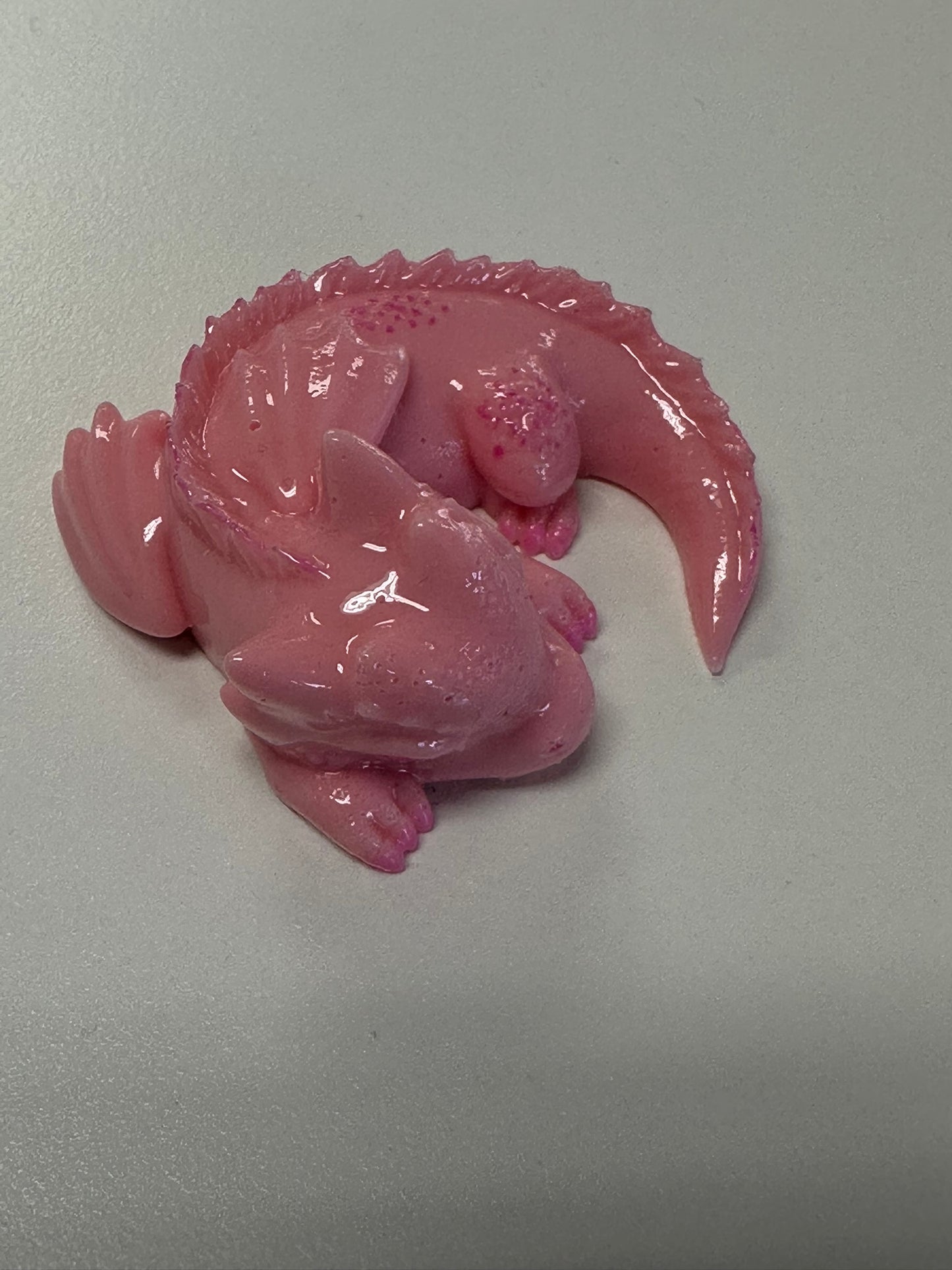 Pink Dreamtime Dragon Resin Sculpture