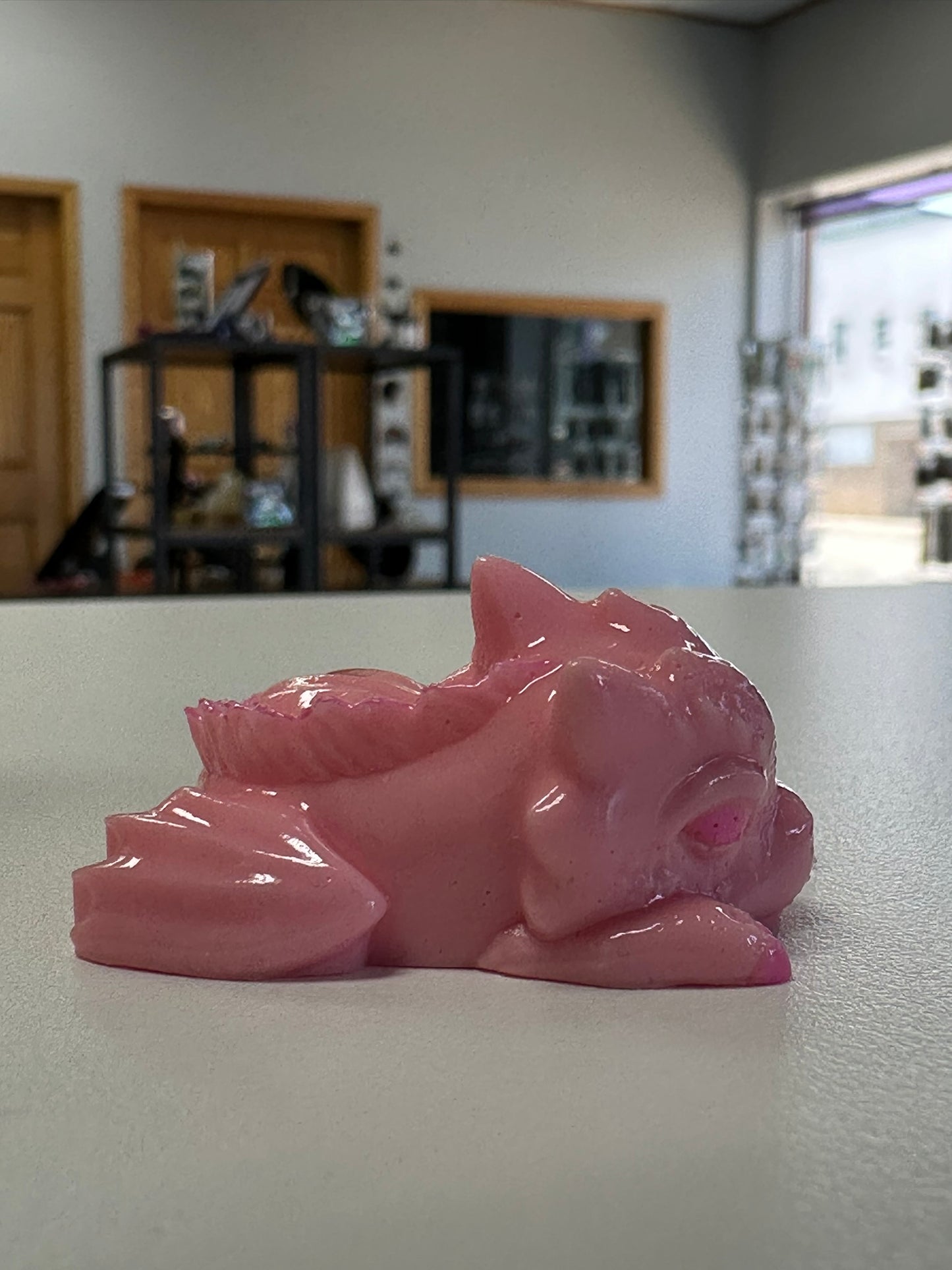 Pink Dreamtime Dragon Resin Sculpture