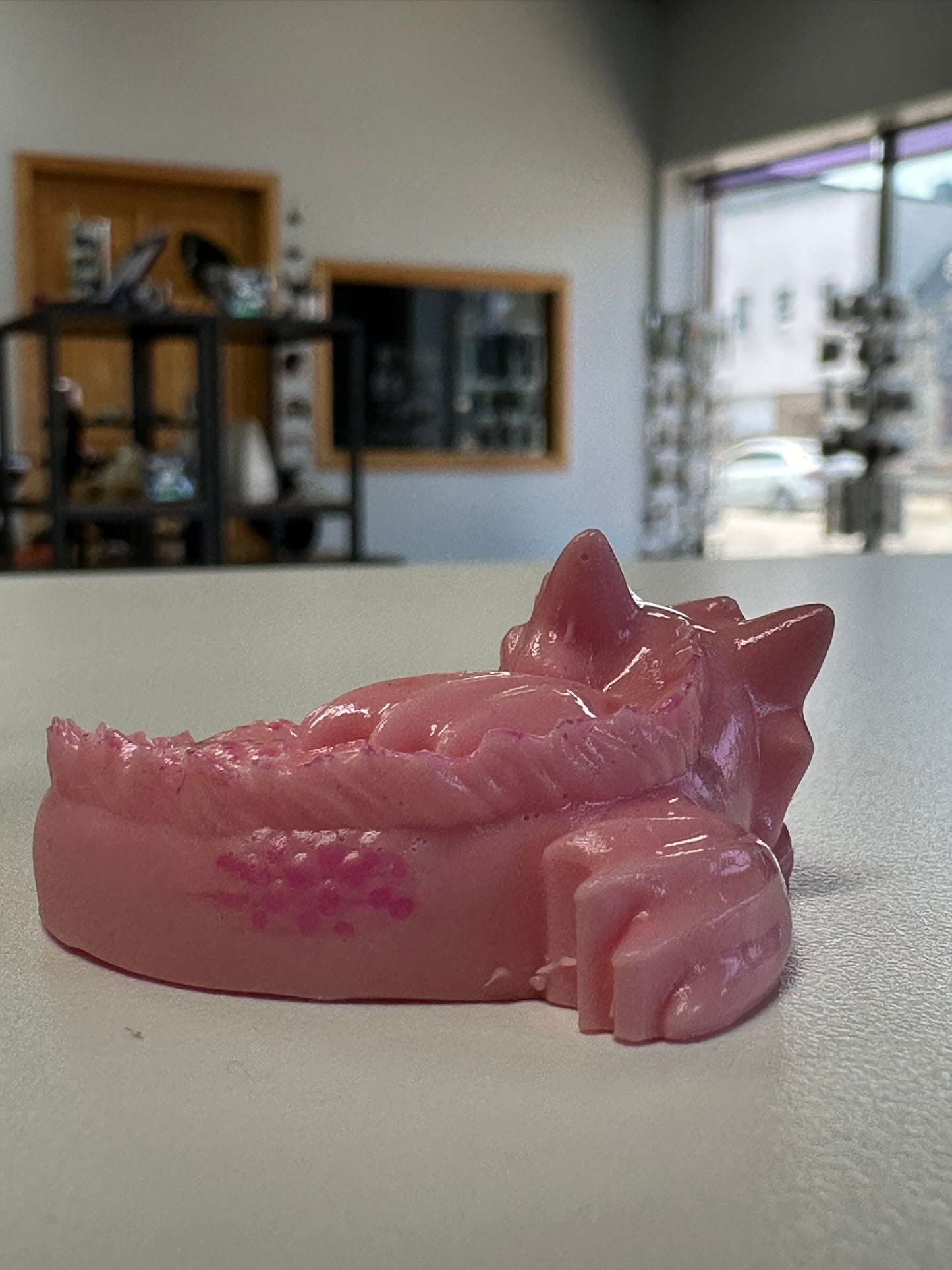 Pink Dreamtime Dragon Resin Sculpture