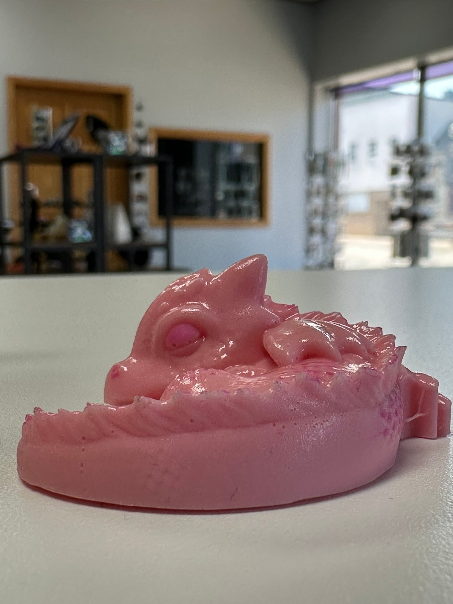 Pink Dreamtime Dragon Resin Sculpture