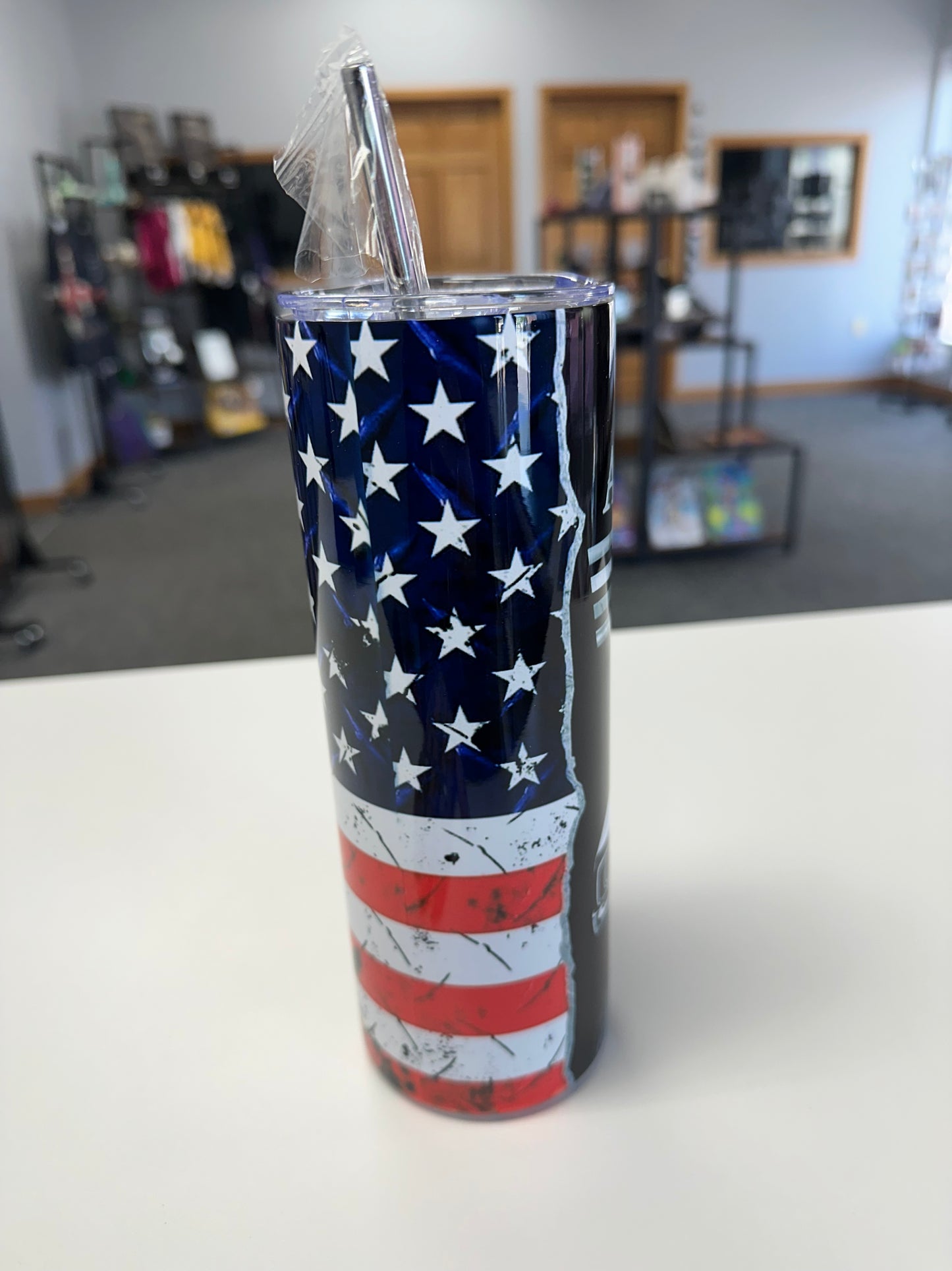 American Muscle Car Sublimation Tumbler  20oz Tumbler with straw and straw brush cleaner