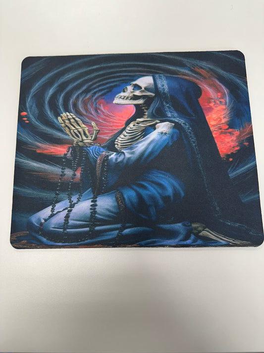 Praying Skeleton Mouse Pad/Dab Mat