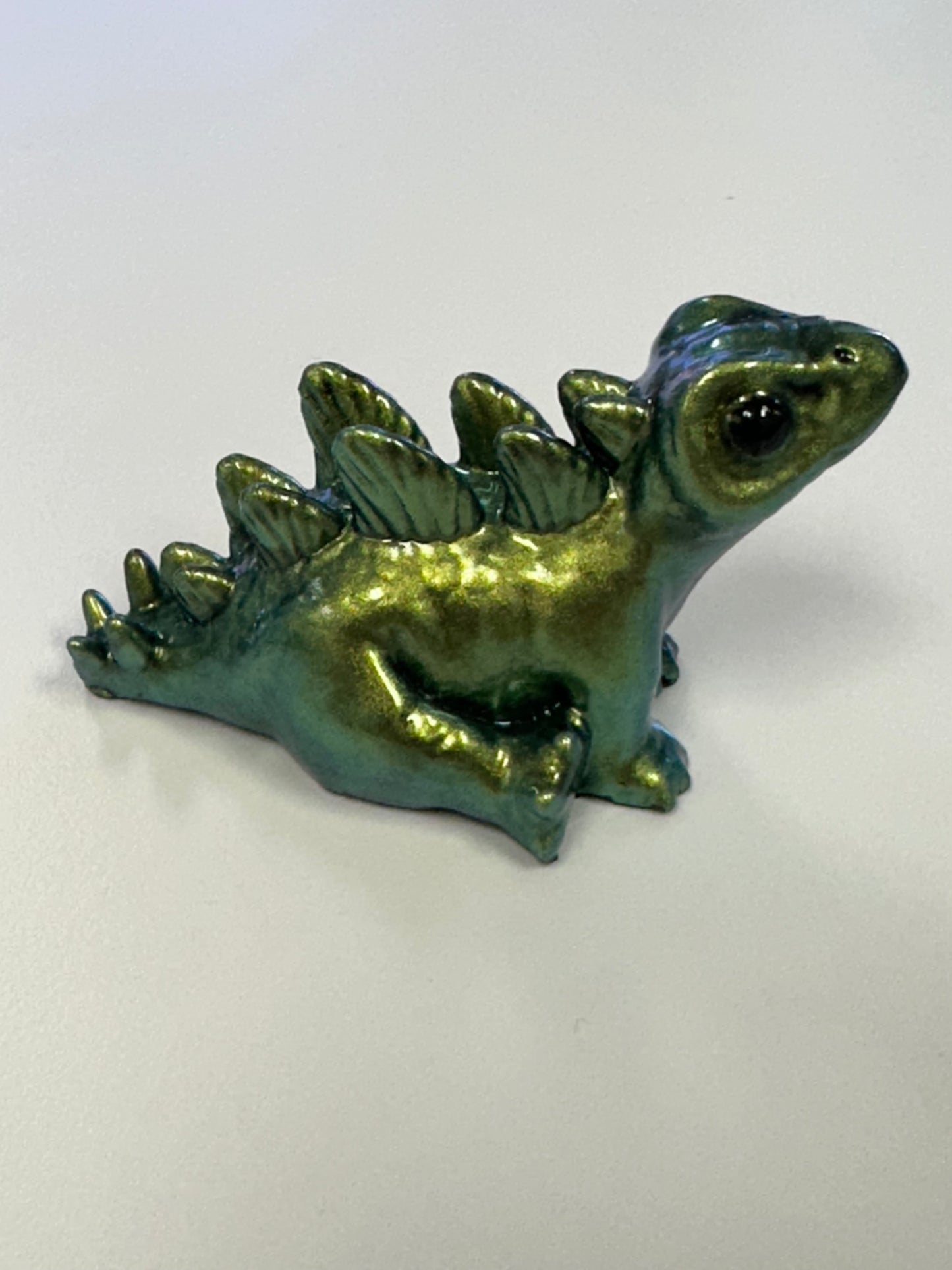 Adorable Green Baby Dino Resin Figurine