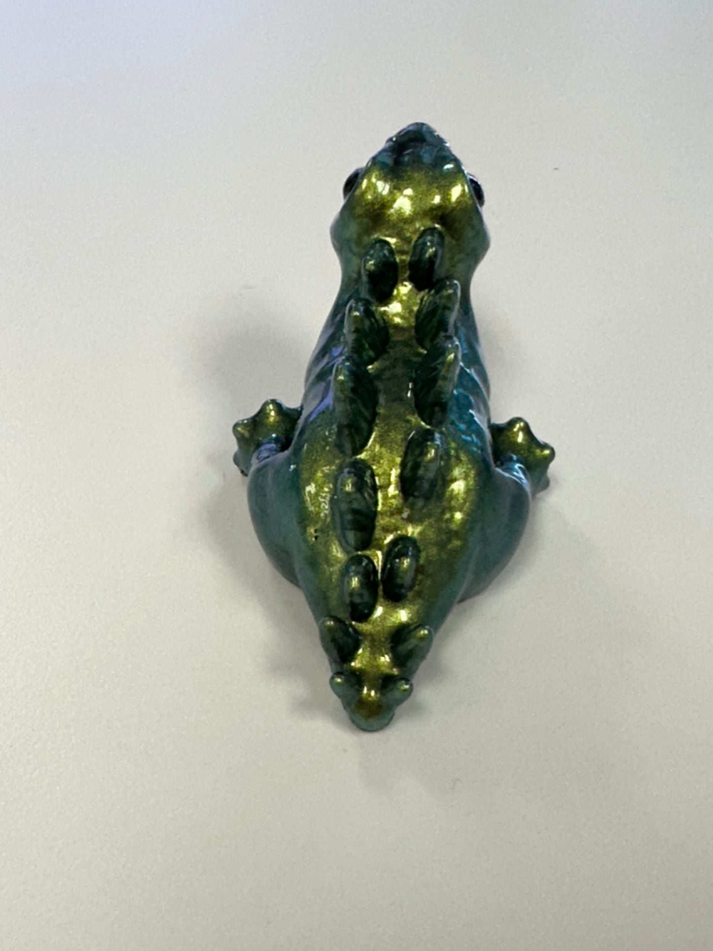 Adorable Green Baby Dino Resin Figurine