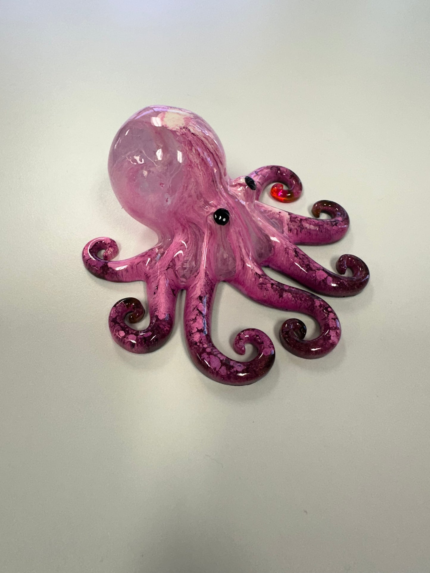 Shades of Pink Swirled Octopus Resin Figurine