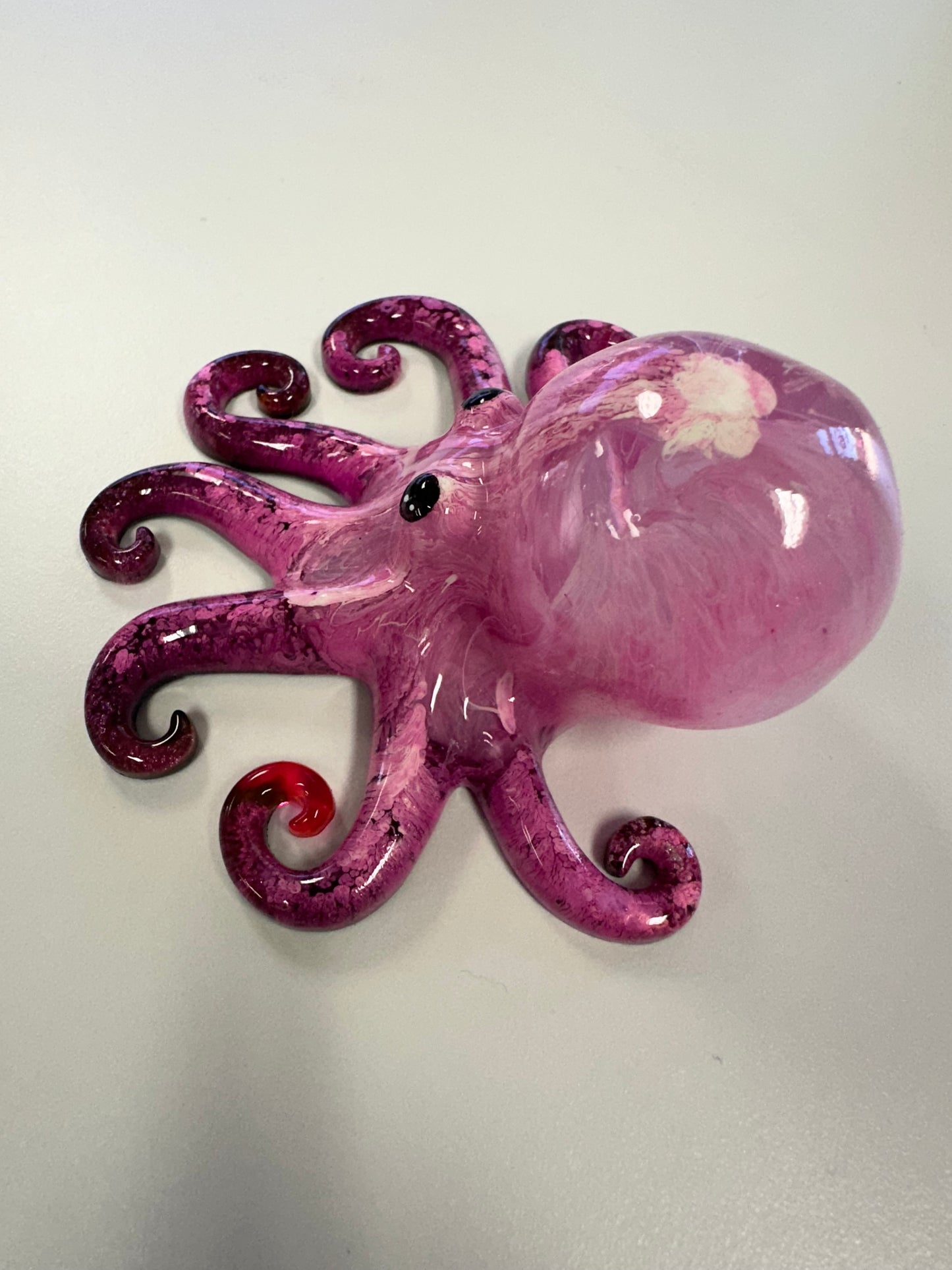 Shades of Pink Swirled Octopus Resin Figurine