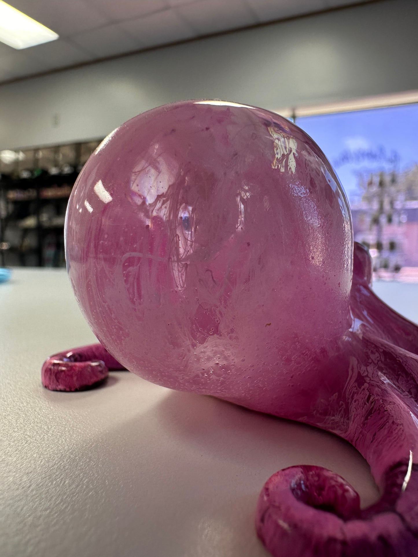 Shades of Pink Swirled Octopus Resin Figurine