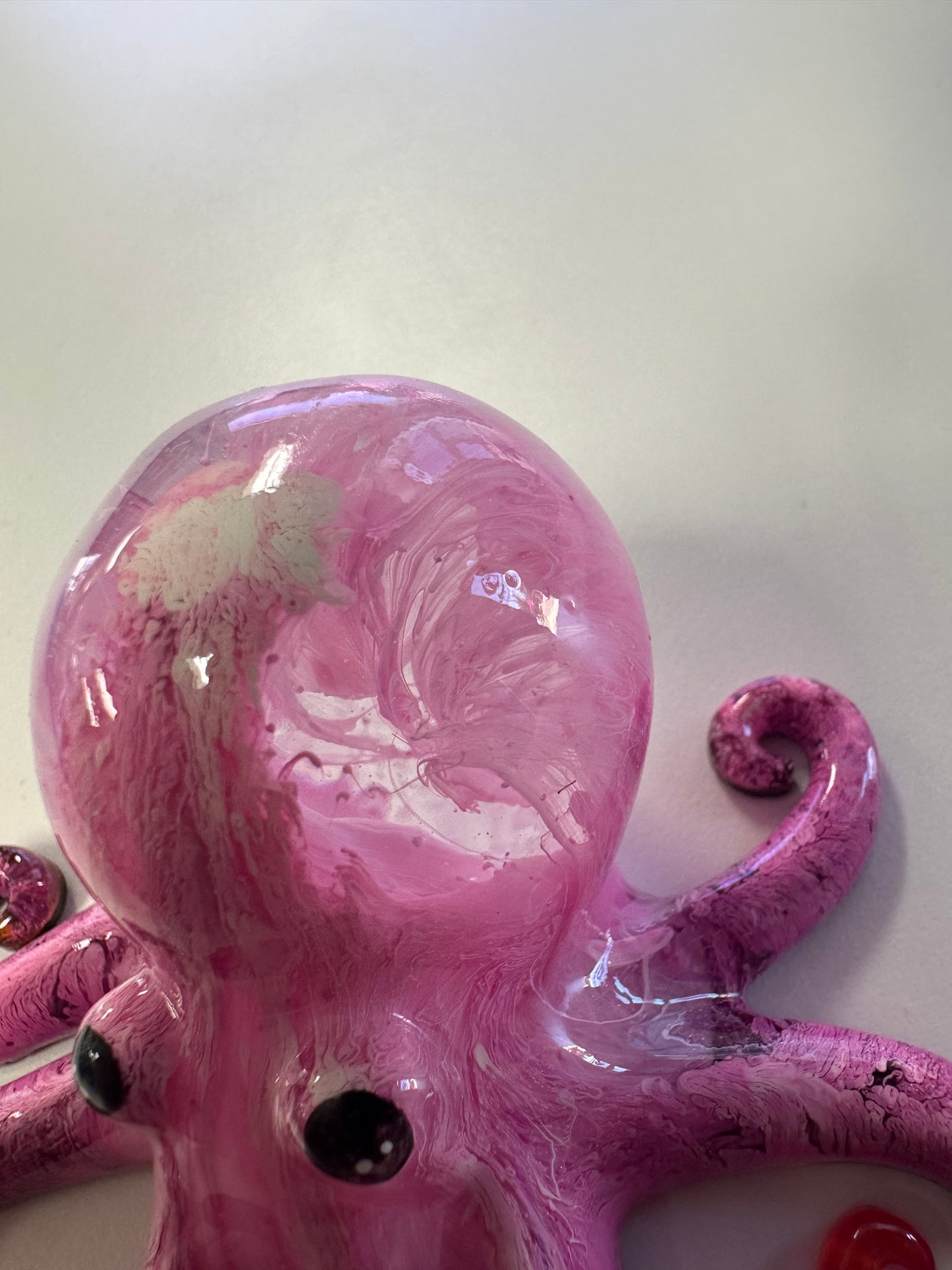 Shades of Pink Swirled Octopus Resin Figurine