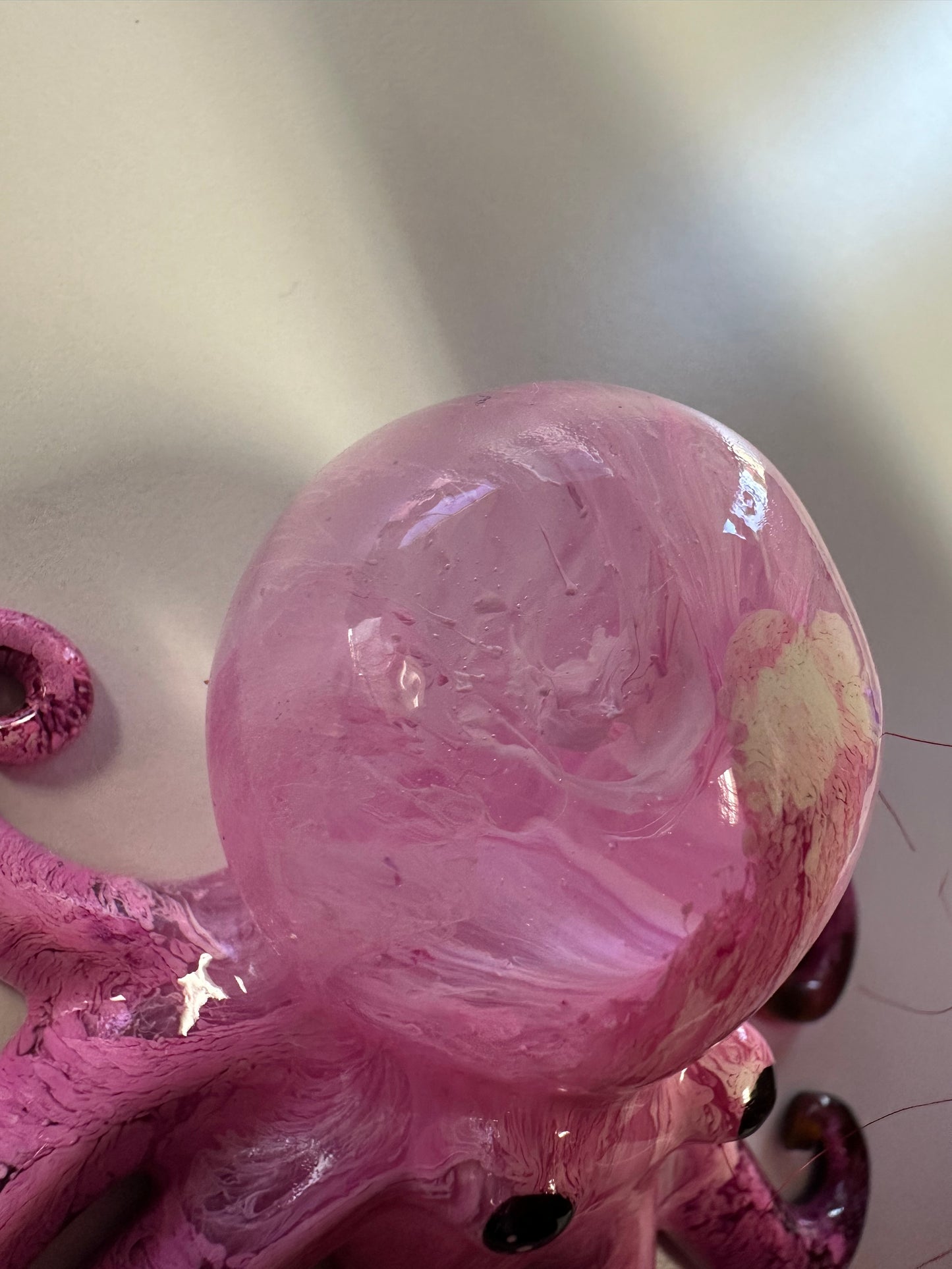 Shades of Pink Swirled Octopus Resin Figurine