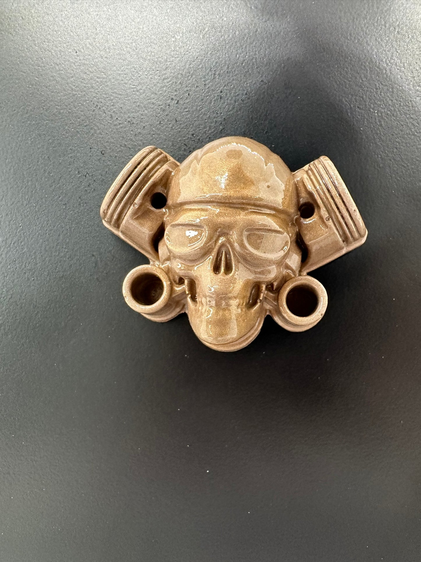 Brown Skull Plaster Magnet