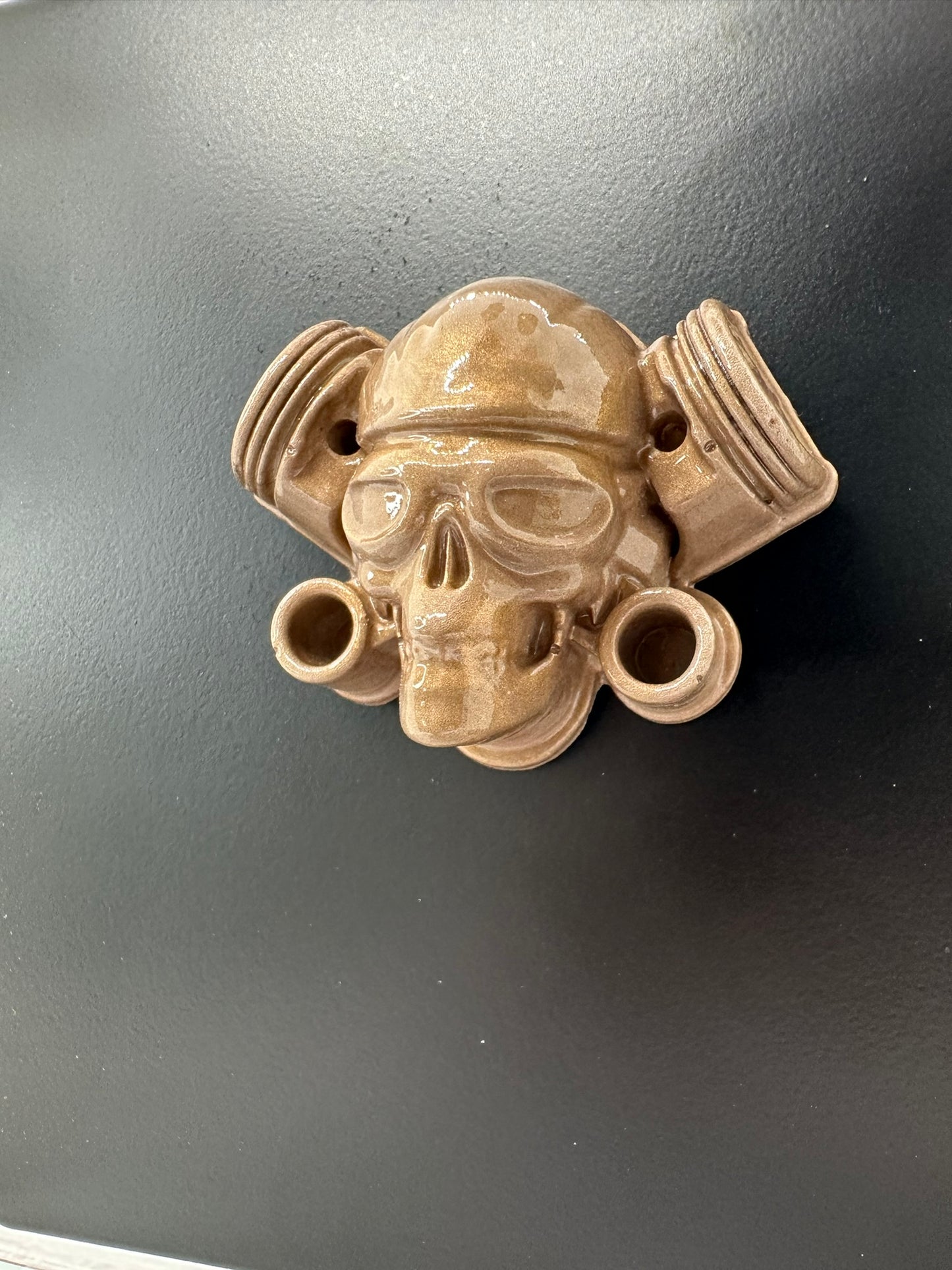 Brown Skull Plaster Magnet