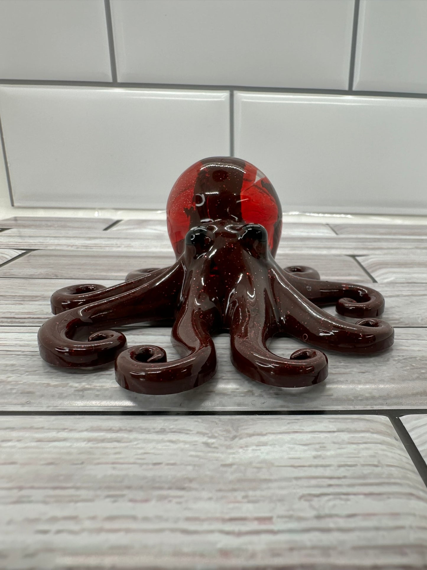 Red Resin Octopus