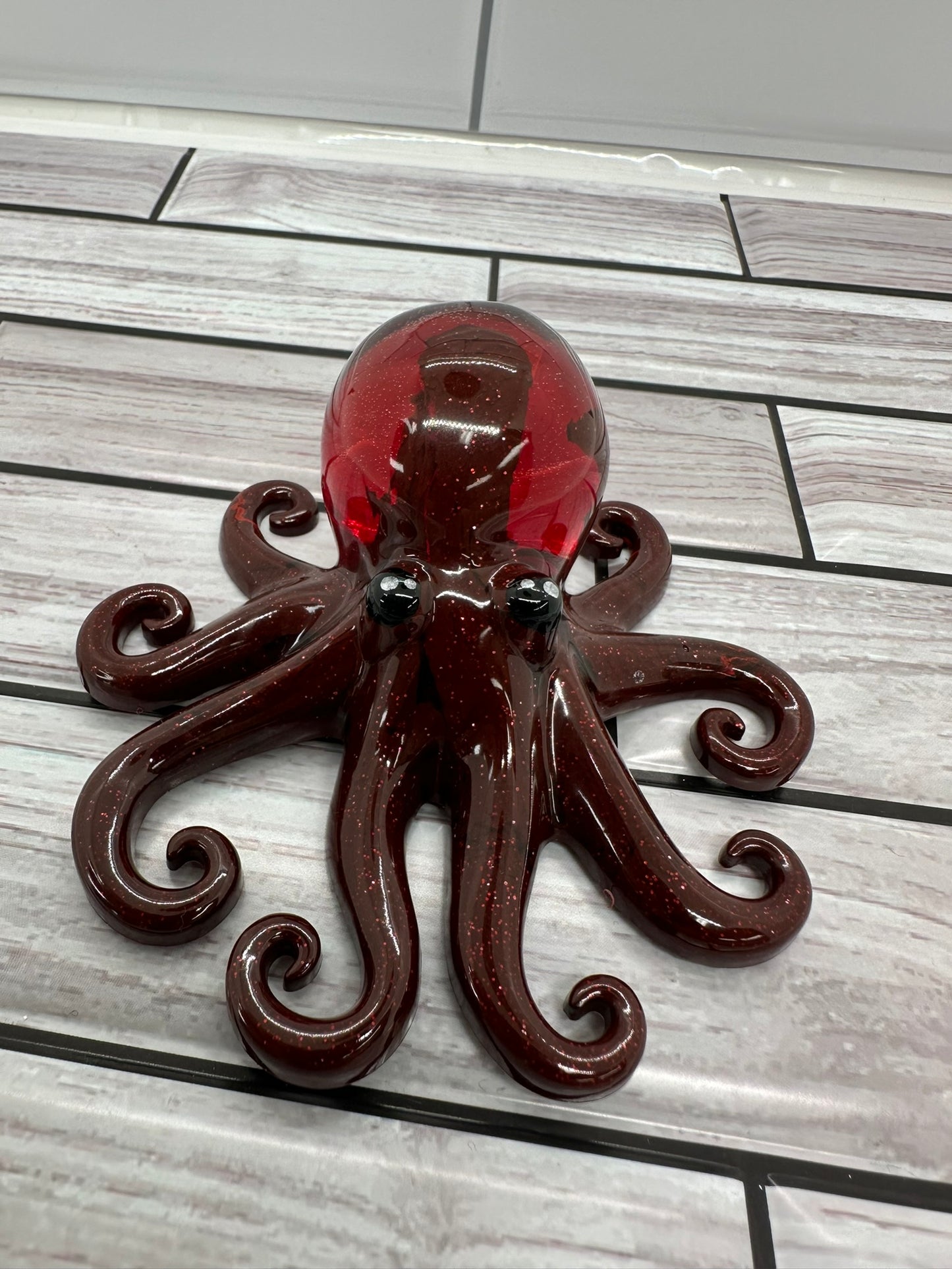 Red Resin Octopus