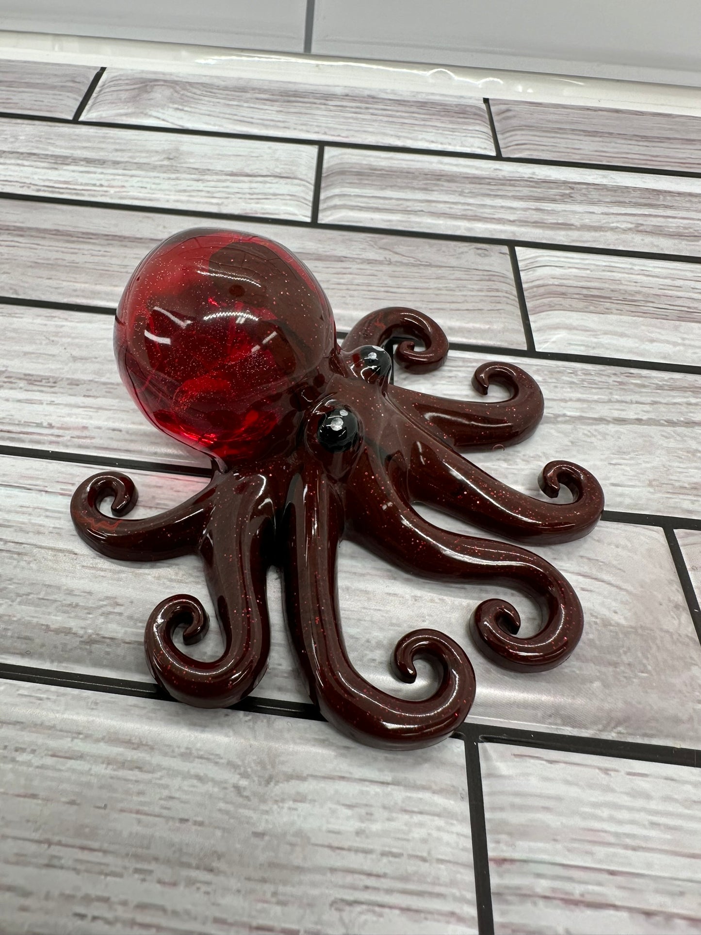 Red Resin Octopus