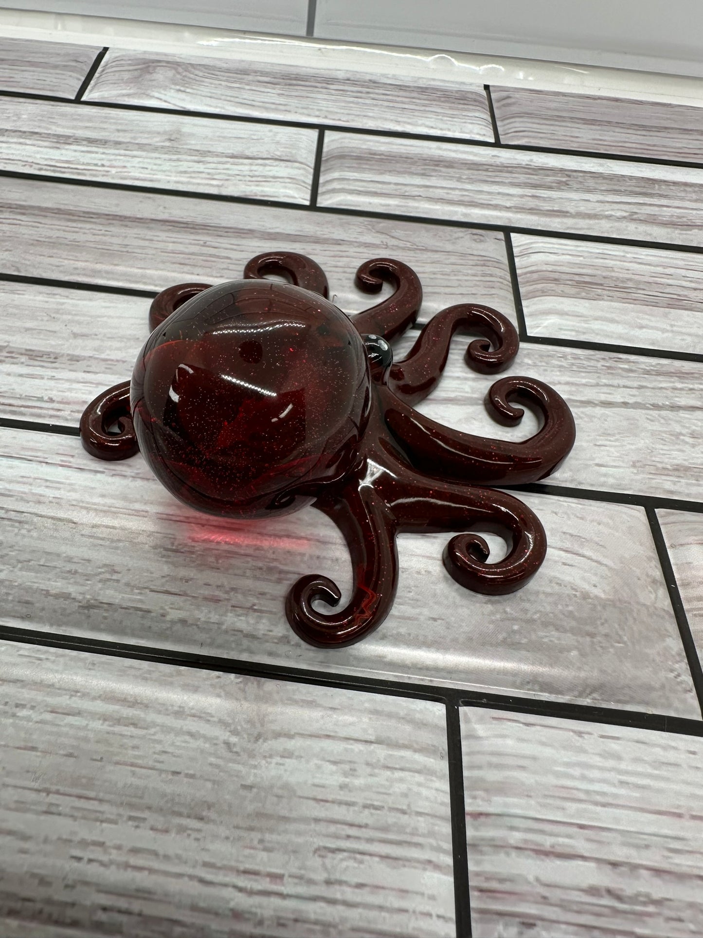 Red Resin Octopus