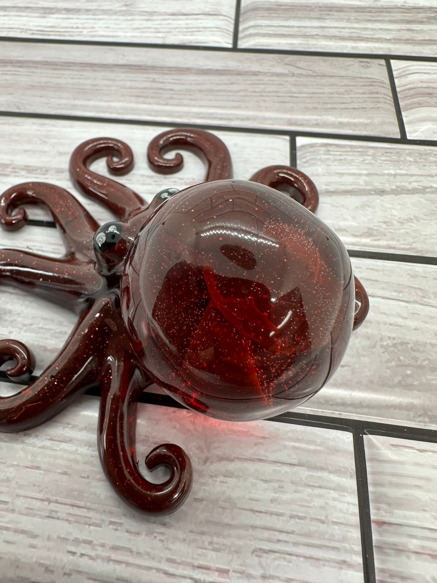 Red Resin Octopus