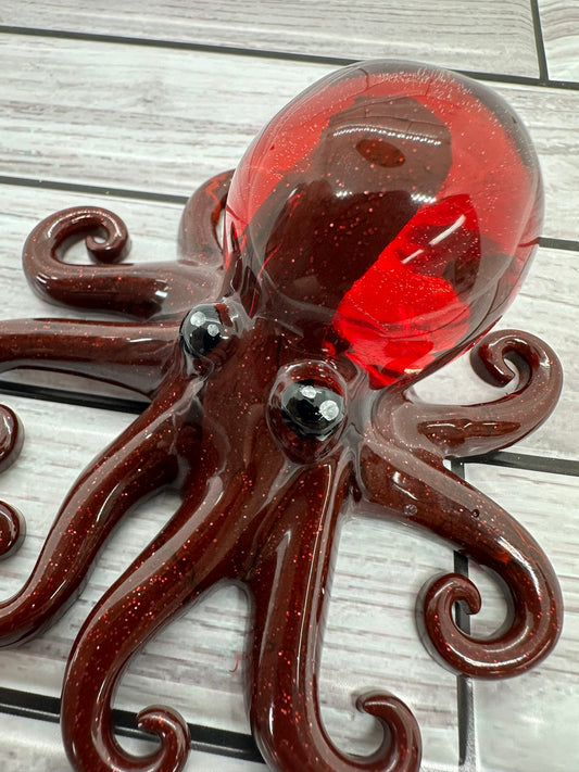 Red Resin Octopus