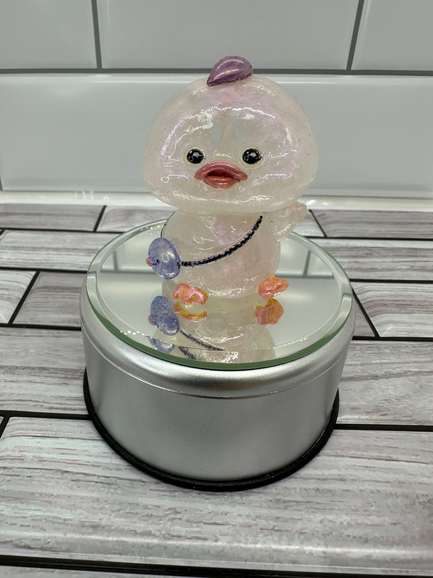 Sparkling Duck Figurine