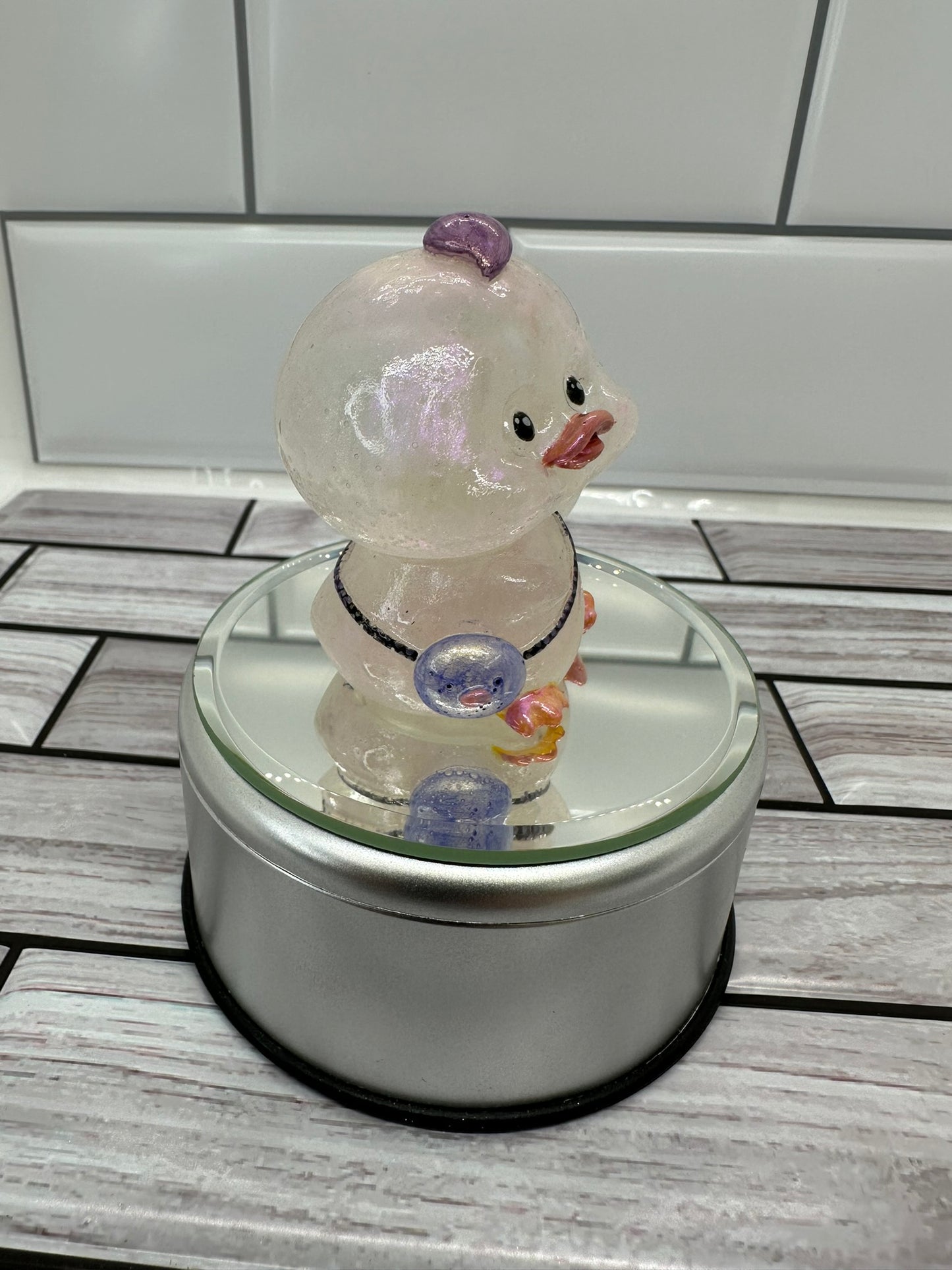 Sparkling Duck Figurine