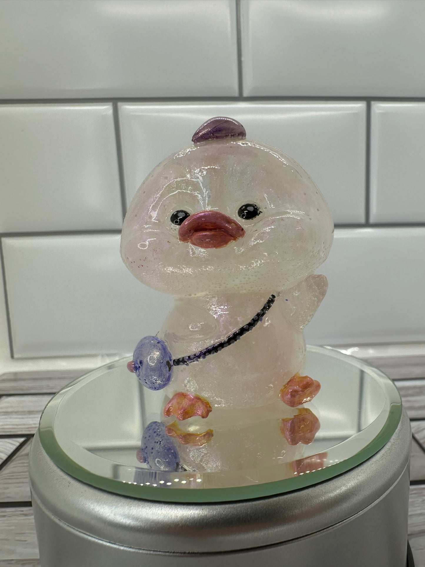 Sparkling Duck Figurine