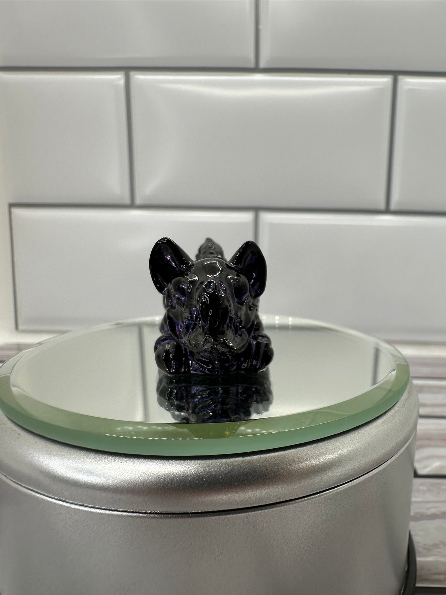 Mystical Black Skeleton Cat Resin Figurine