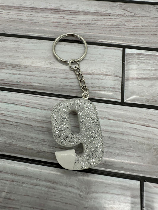 Sparkling Silver 9 Keychain