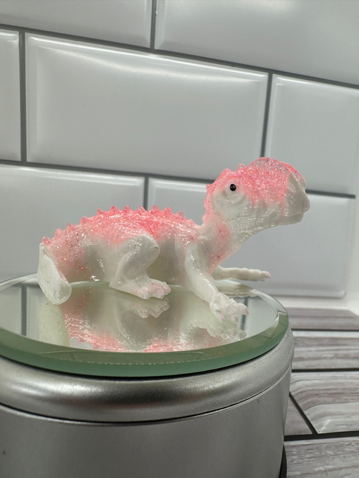 Pink Glitter Pachyrhinosaurus Figurine