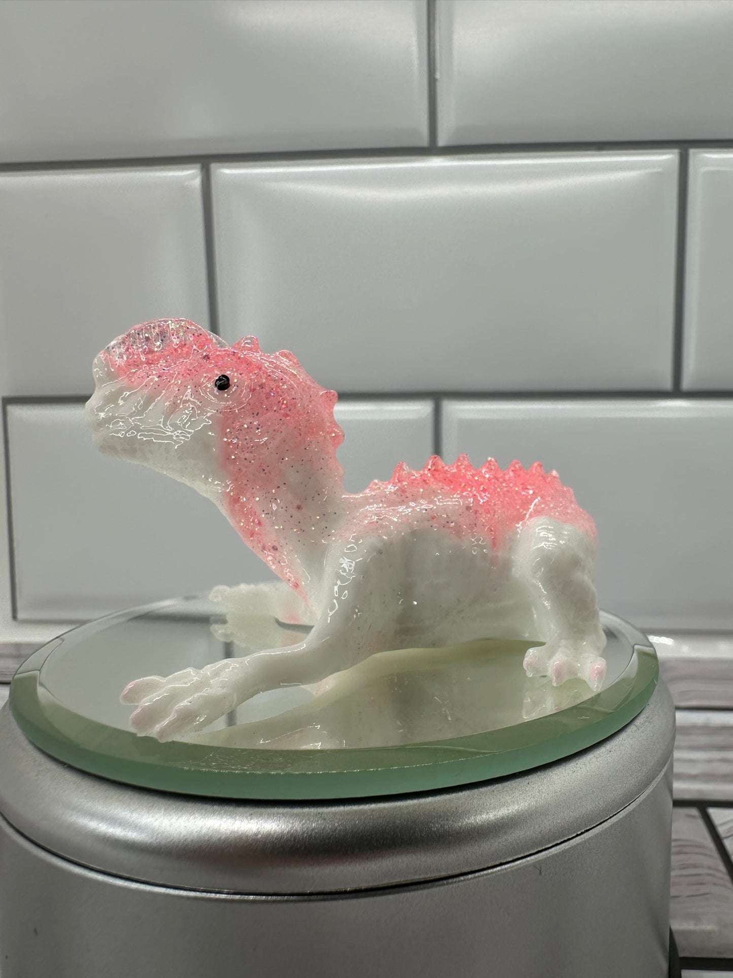 Pink Glitter Pachyrhinosaurus Figurine