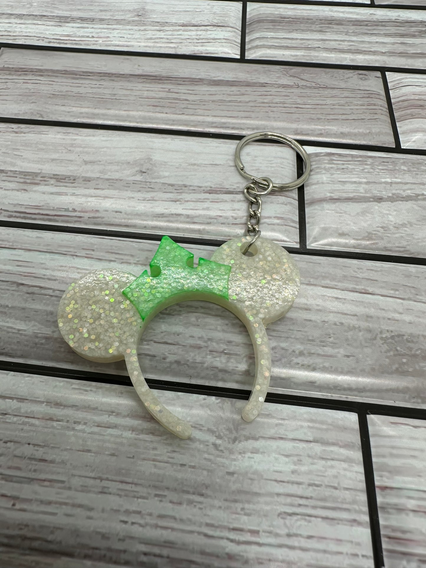 Sparkle Mouse Resin Keychain