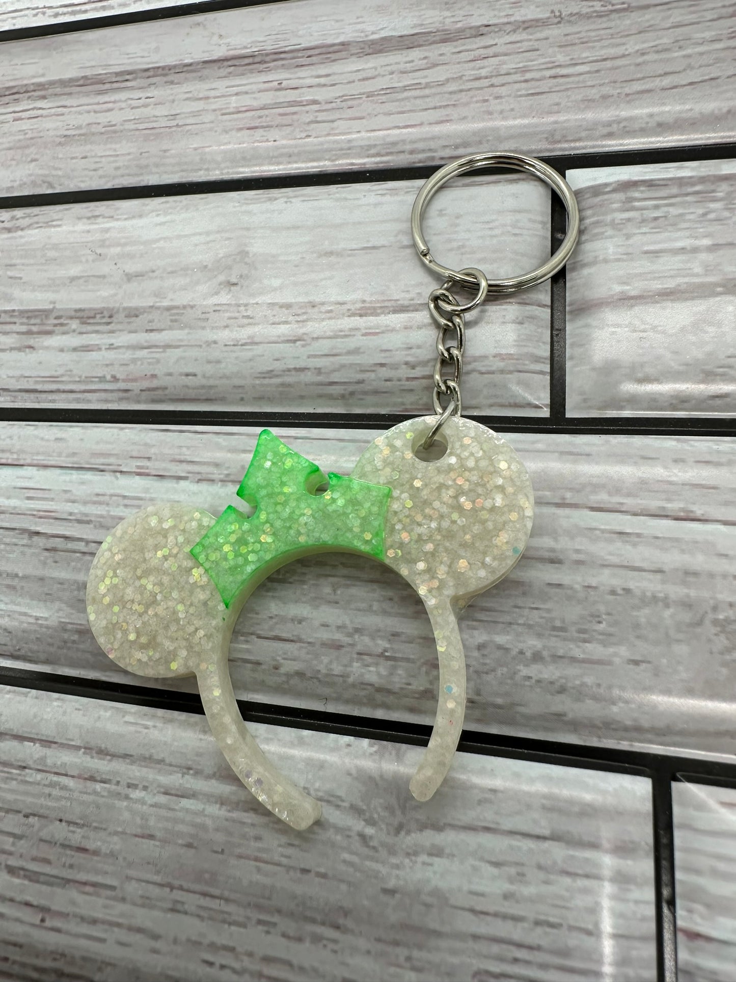 Sparkle Mouse Resin Keychain