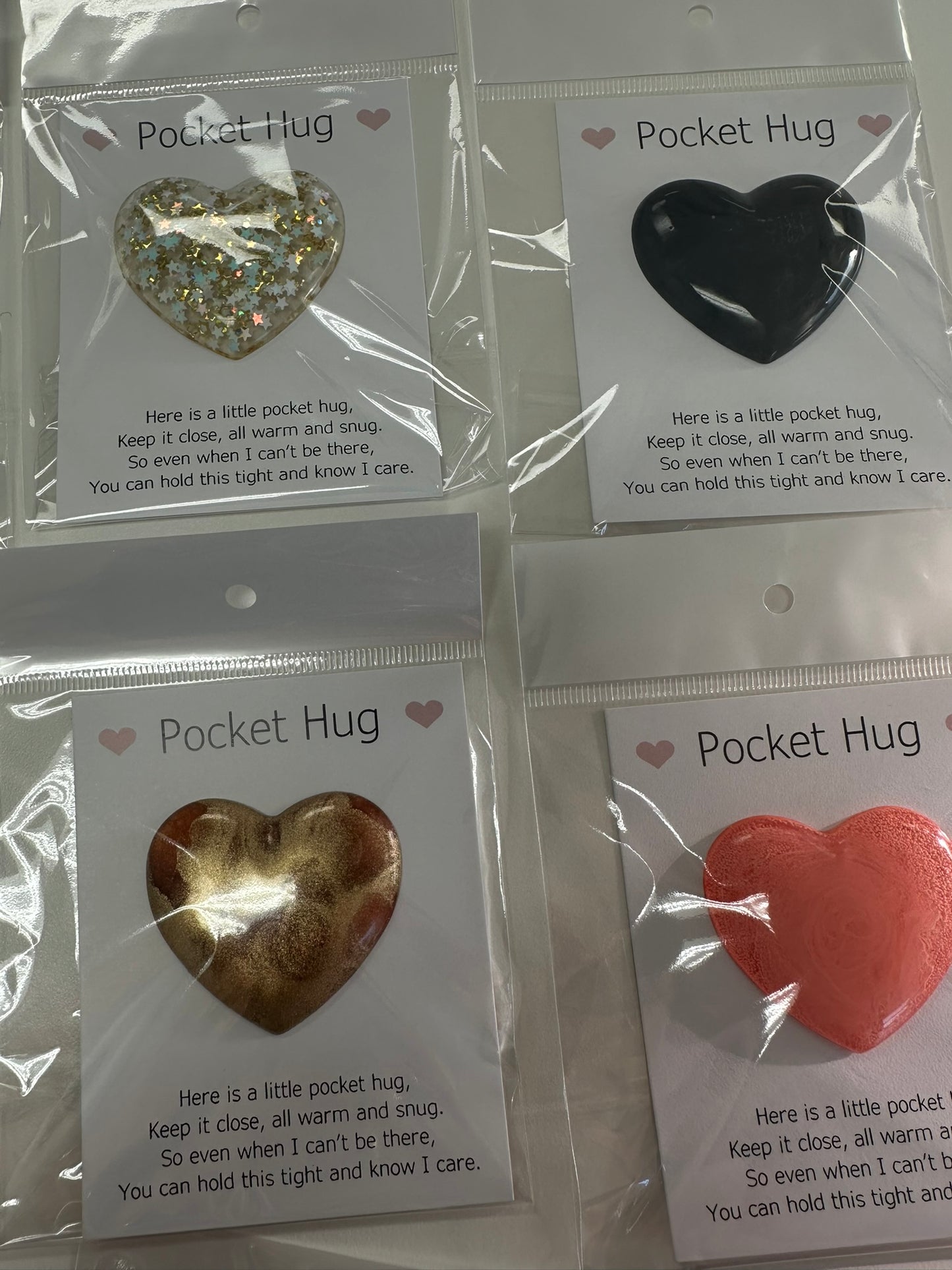 Resin Heart Pocket Hugs