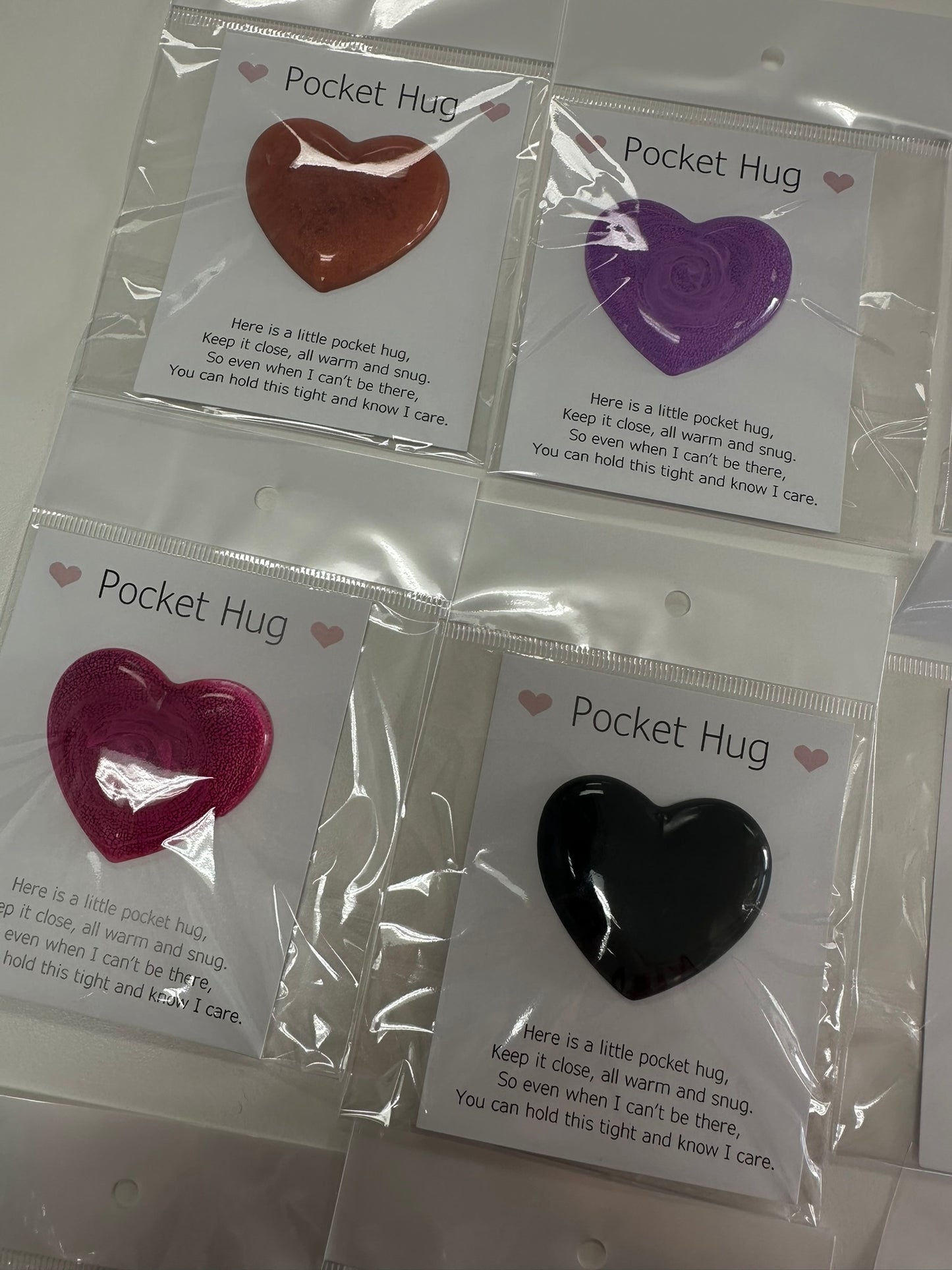 Resin Heart Pocket Hugs