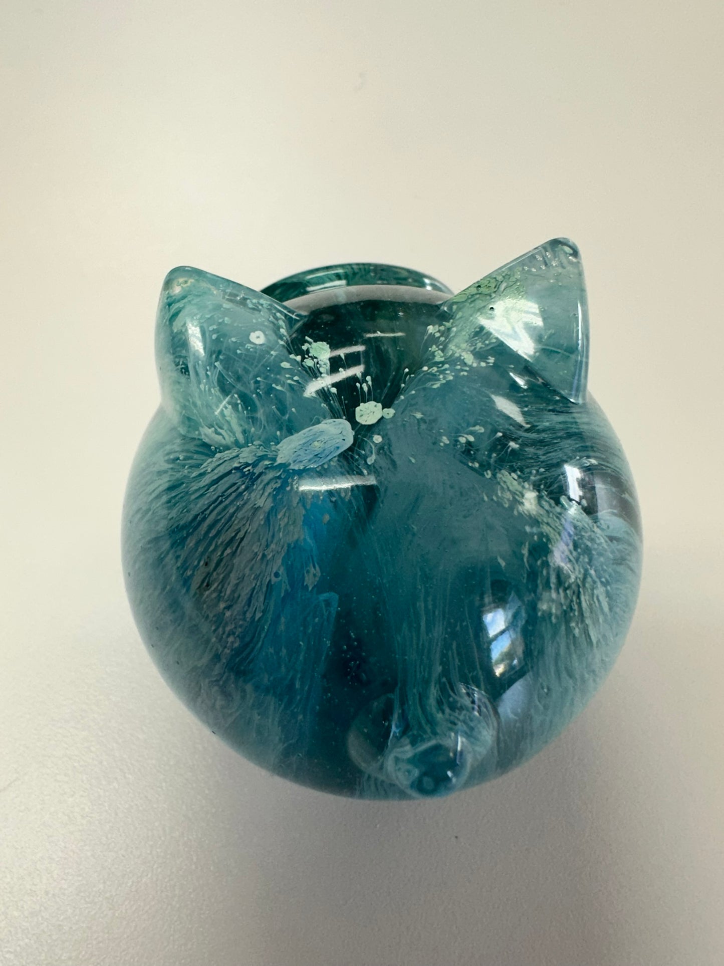 Teal Resin Pig Figurine