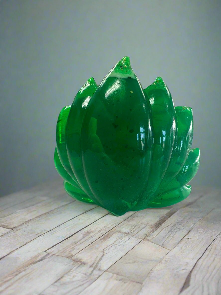 Glowing Green Nine-Tailed Fox Resin Figurine