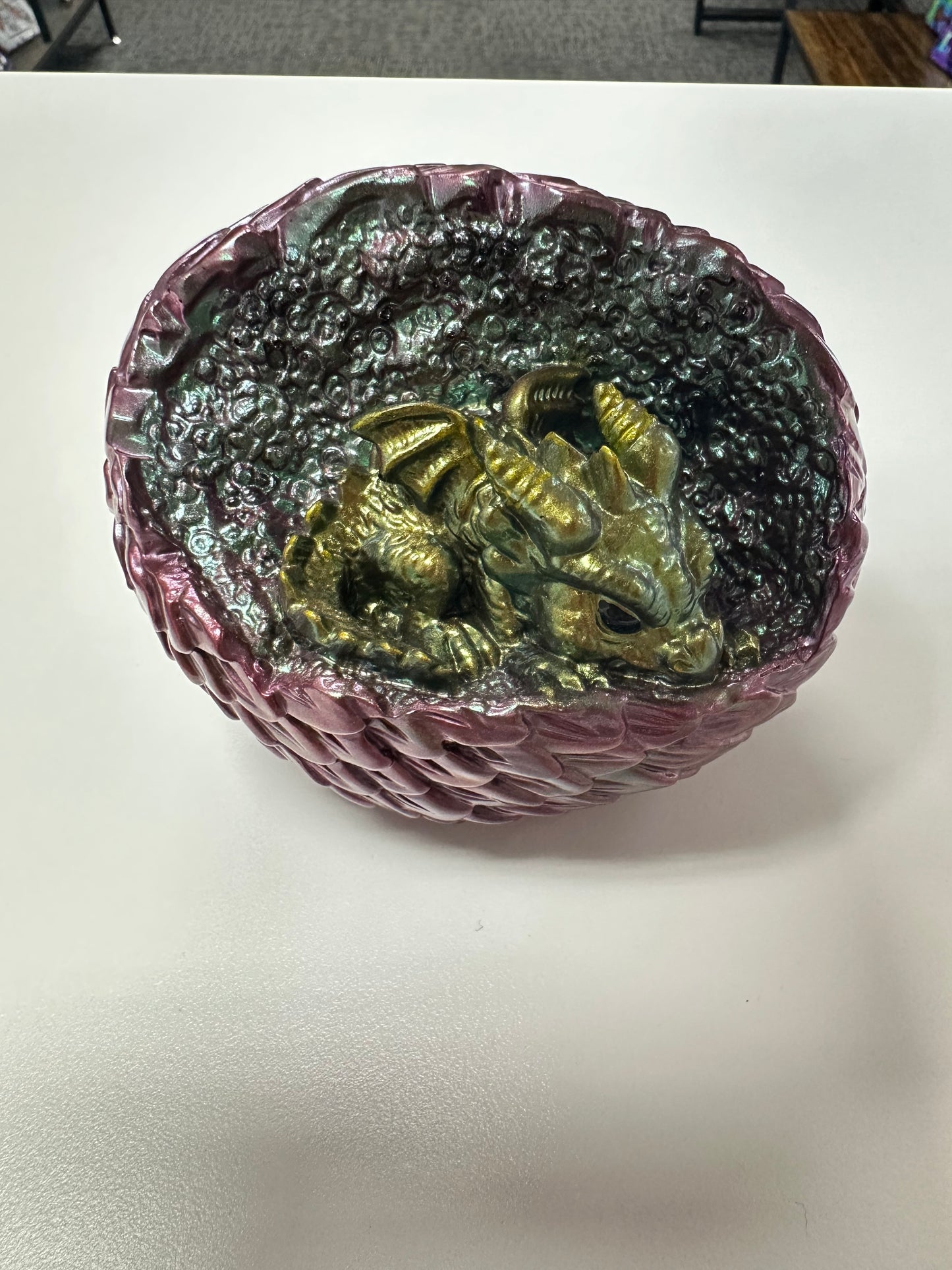 Dragon Hatchling in Purple Maroon Egg