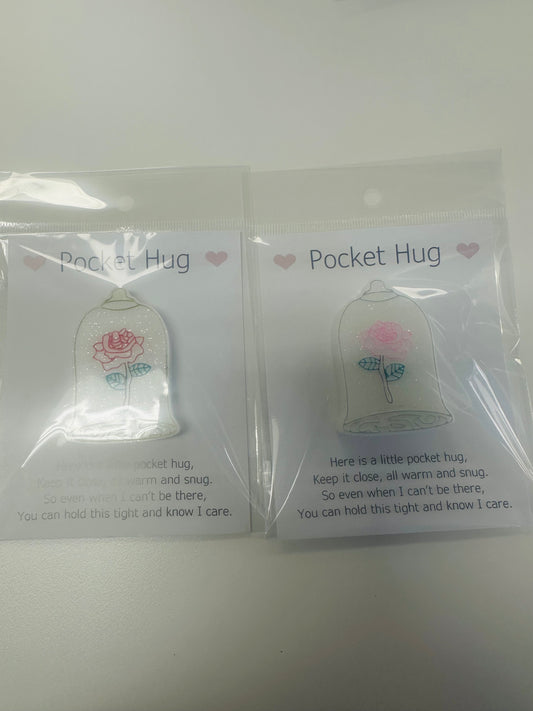 Rose in Vase Pocket Hugs