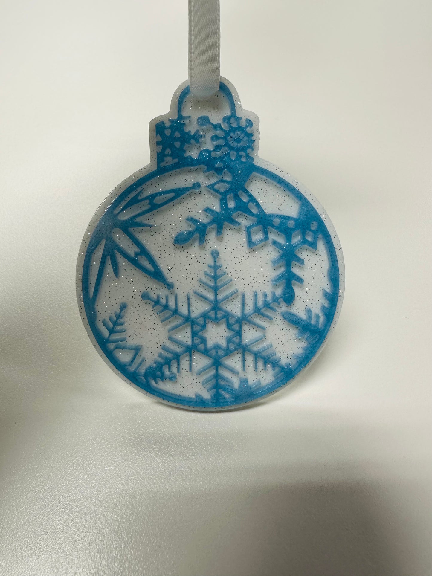 Icy Blue Snowflake Ornament