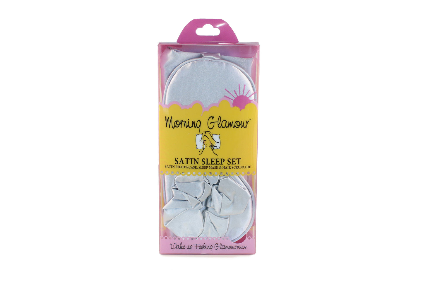Ultimate Sleep Set Satin Pillowcase, Eye mask and Scrunchie: Pale Leopard
