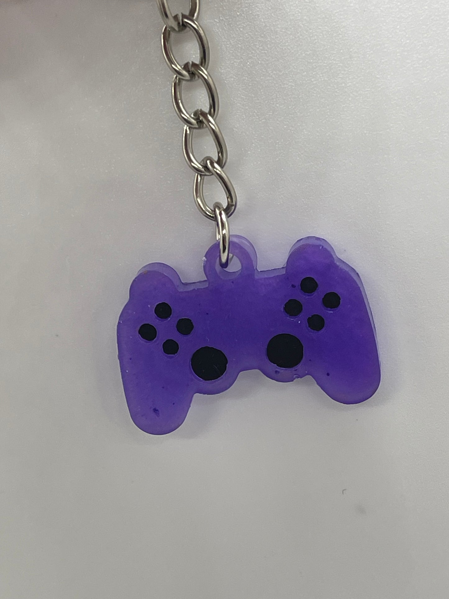 PS Purple Game Controller Keychain